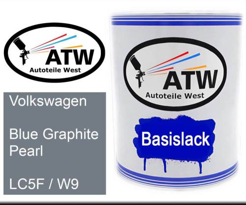 Volkswagen, Blue Graphite Pearl, LC5F / W9: 1L Lackdose, von ATW Autoteile West.